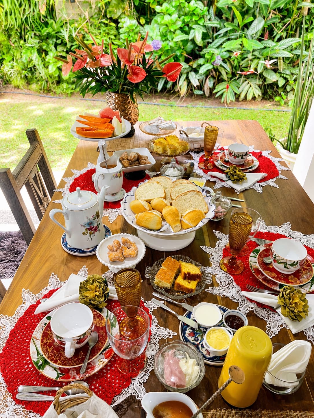 Café da manhã espetacular da Pousada Valle di Trento